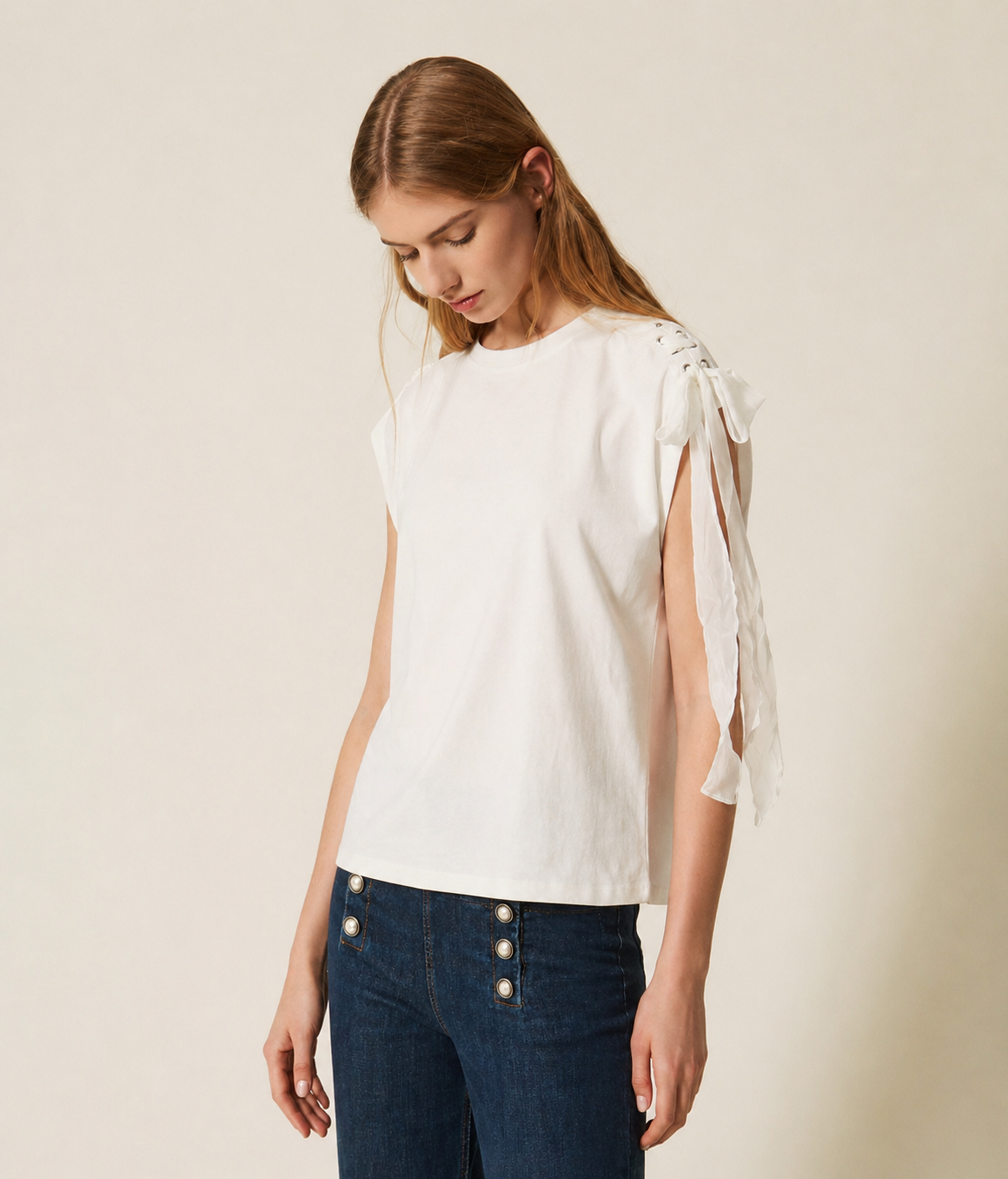 ΒΑΜΒΑΚΕΡΗ ΜΠΛΟΥΖΑ (WHITE) TWINSET