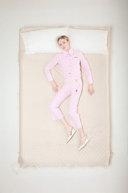 ΚΑΡΟ ΠΟΥΚΑΜΙΣΟ (VICHY PINK) MILKWHITE