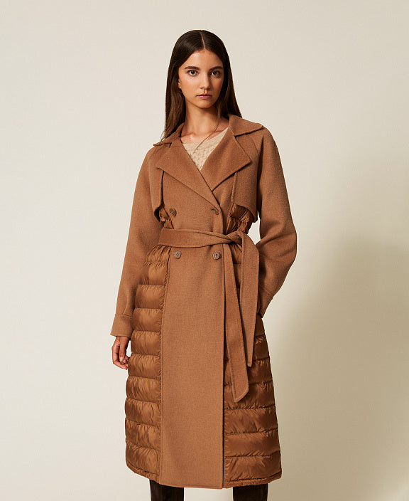 ΣΤΑΥΡΟΚΟΥΜΠΩΤΟ ΚΑΠΙΤΟΝΕ ΠΑΛΤΟ ΜΕ ΖΩΝΗ TWINSET MILANO