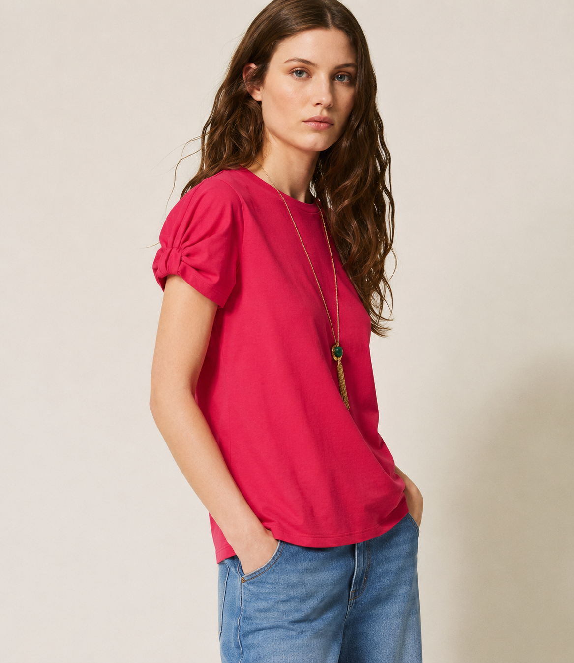 T-SHIRT ΜΕ ΦΙΟΝΓΚΟ TWINSET