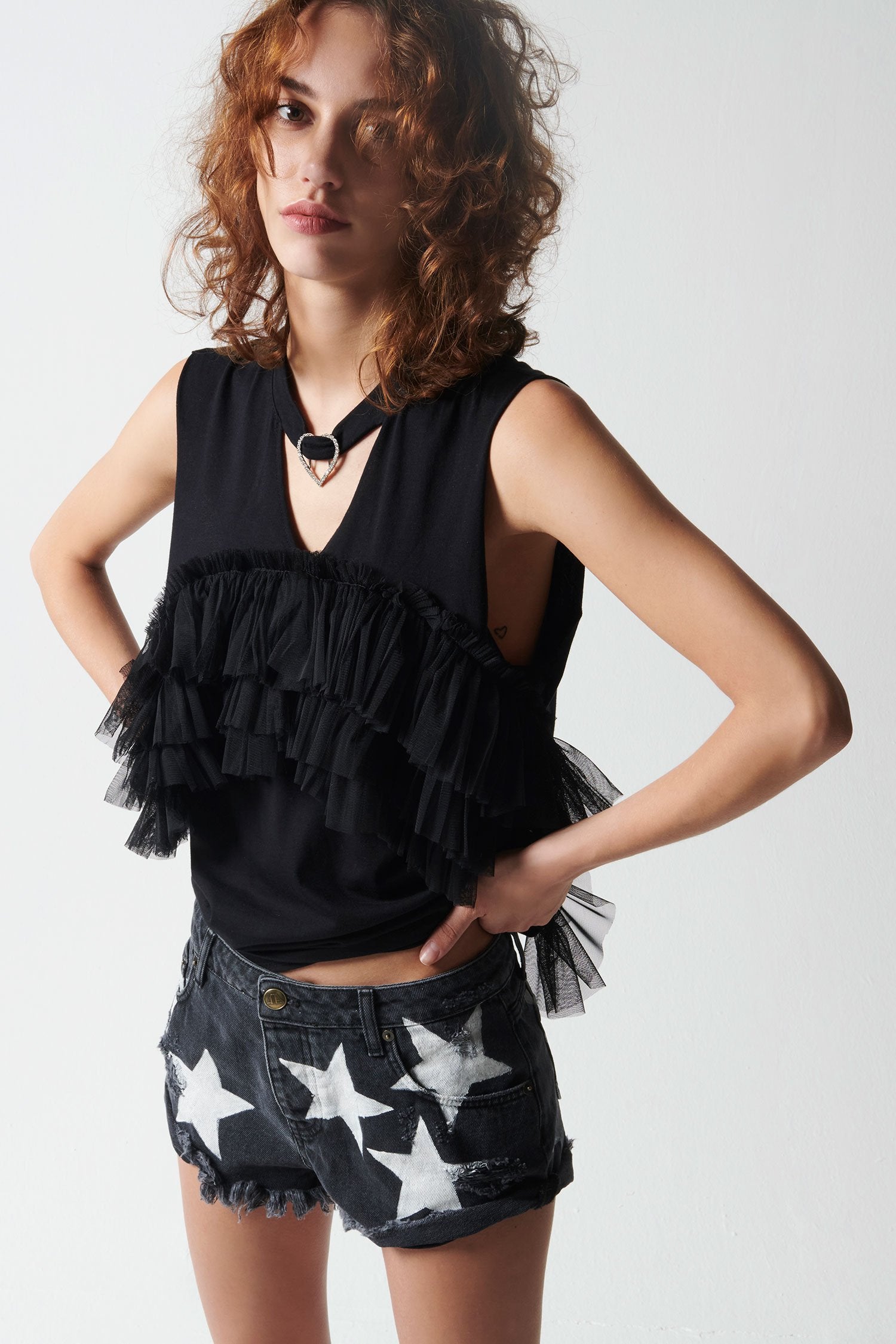 T-SHIRT ROUCHES DOLLY ANIYEBY