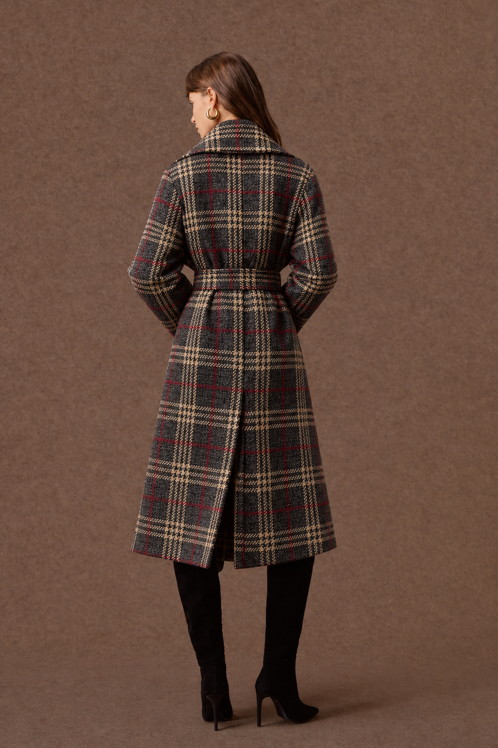 'ΜΥΡΤΟ' OVERSIZED ΚΑΡΟ ΠΑΛΤΟ (GRAY PLAID) MAMOUSH