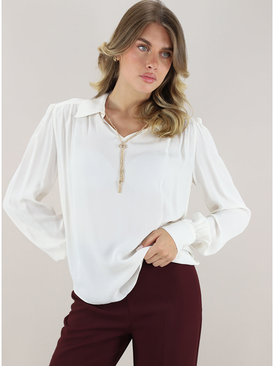 ΜΠΛΟΥΖΑ ΜΕ ΑΛΥΣΙΔΑ ΣΕ ΣΧΗΜΑ Τ TWINSET