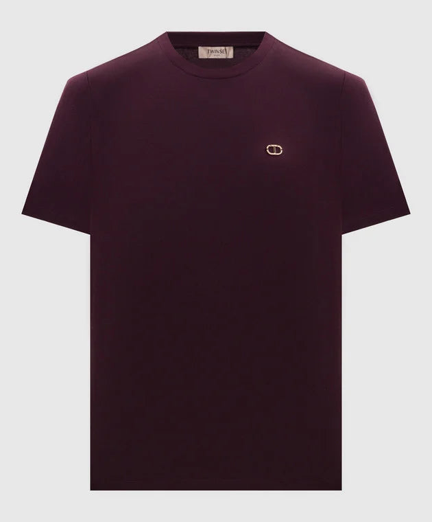 T-SHIRT ΜΕ ΠΛΑΚΑ ΣΤΡΑΣ ΟΒΑΛ Τ TWINSET