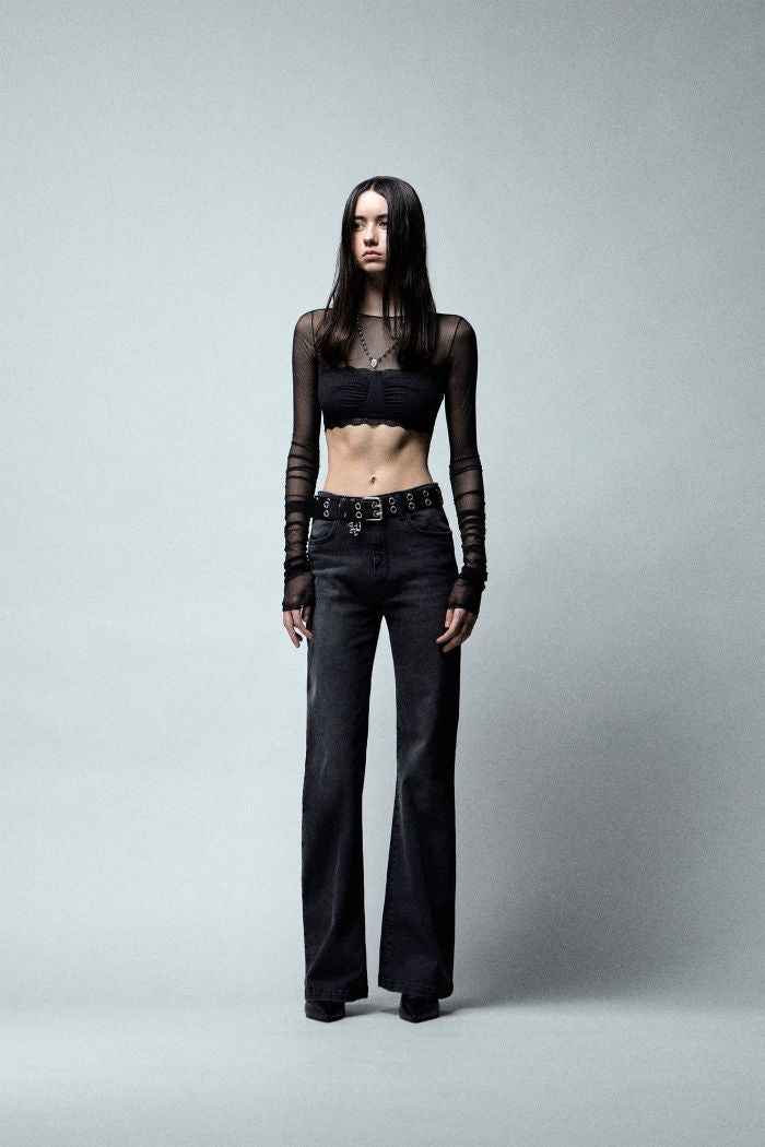 LENA CROPPED TOP ΑΠΟ ΤΟΥΛΙ ANIYE BY