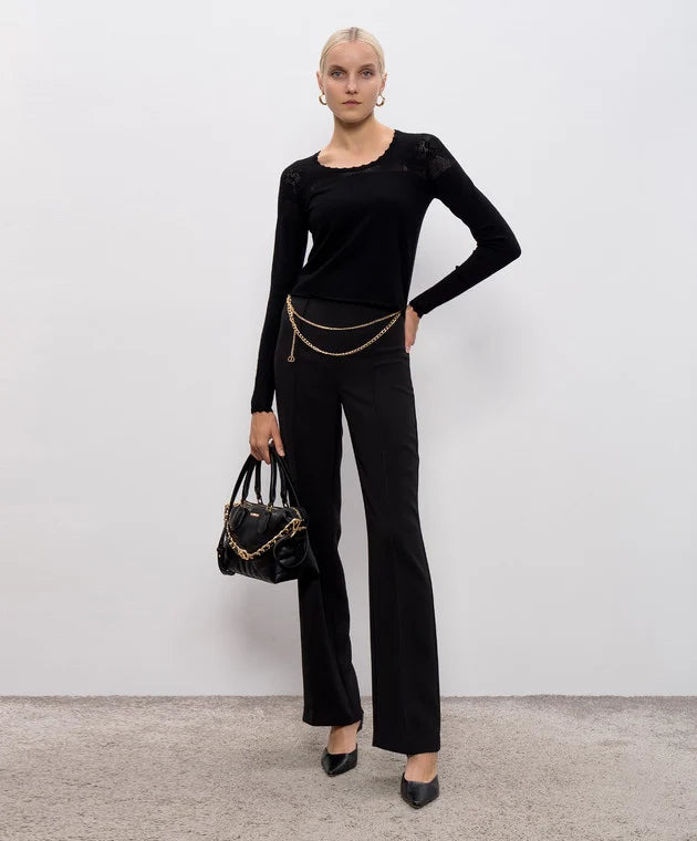 ΠΑΝΤΕΛΟΝΙ CADY ΚΡΕΠ ΜΕ ΖΩΝΗ ΑΛΥΣΙΔΑ TWINSET