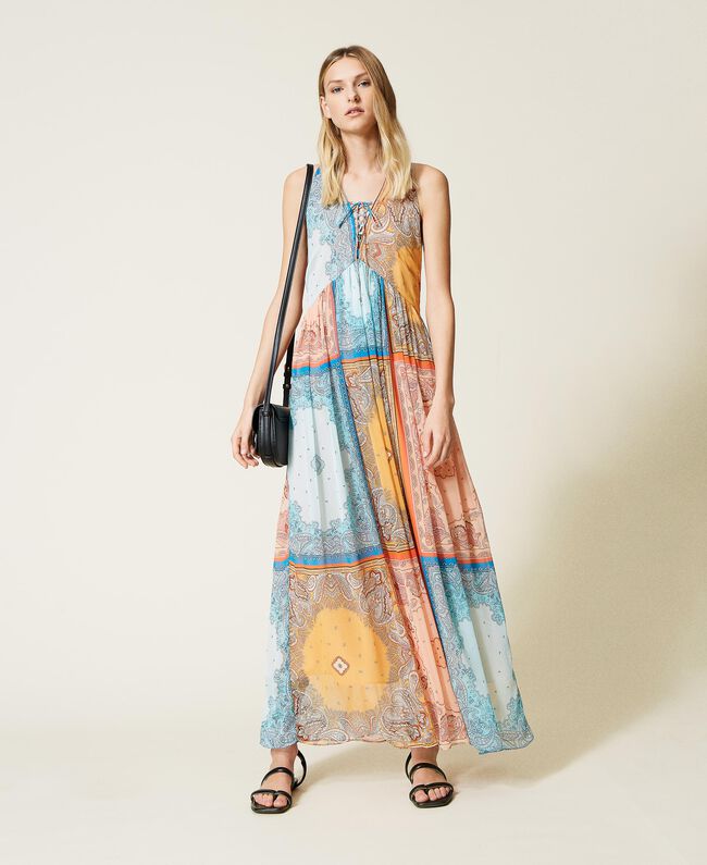 ΜΑΚΡΥ ΦΟΡΕΜΑ ΜΕ ΤΥΠΩΜΑ ΛΑΧΟΥΡΗ TWINSET