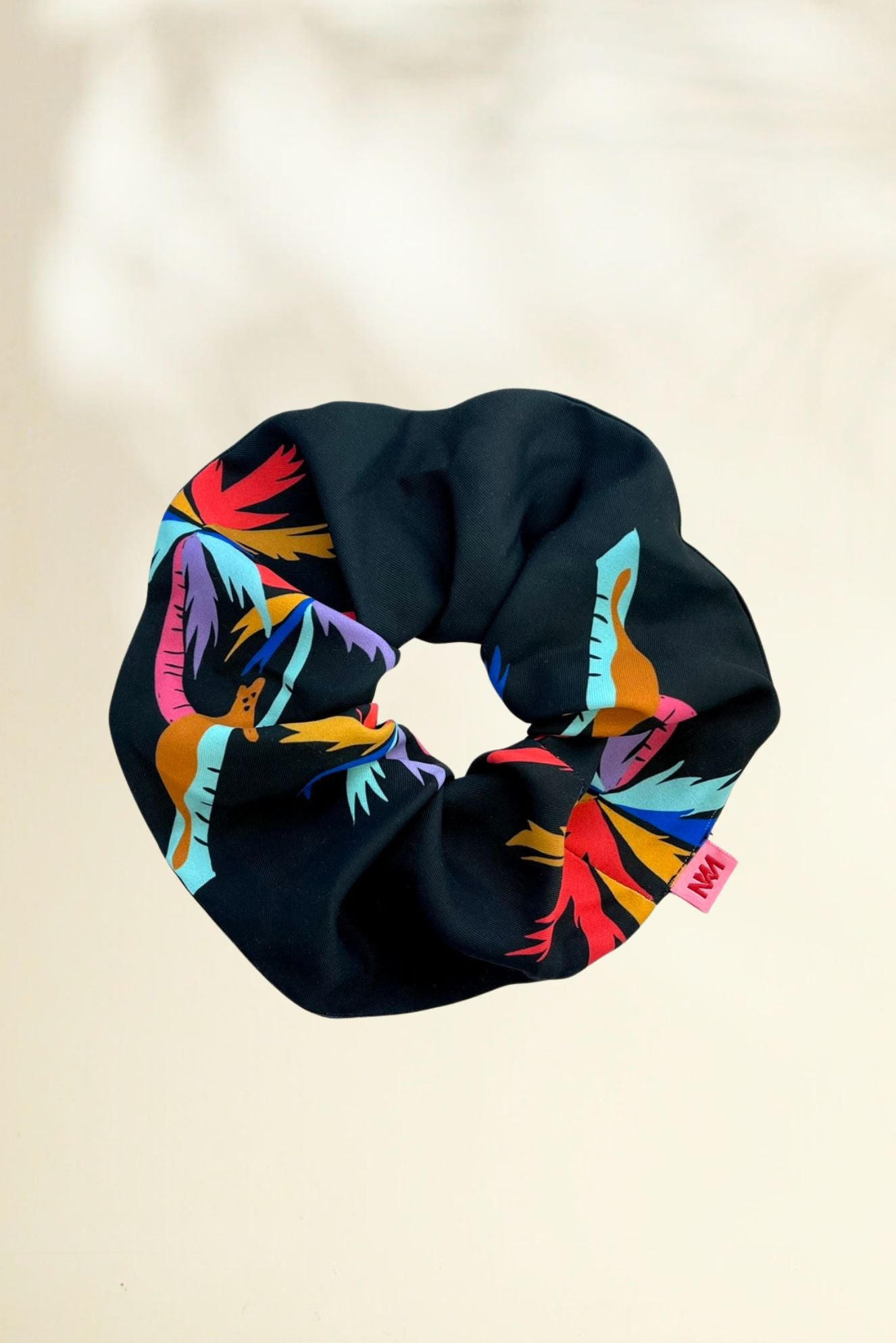 SCRUNCHIES (BLACK/PALM TREES) MAMOUSH