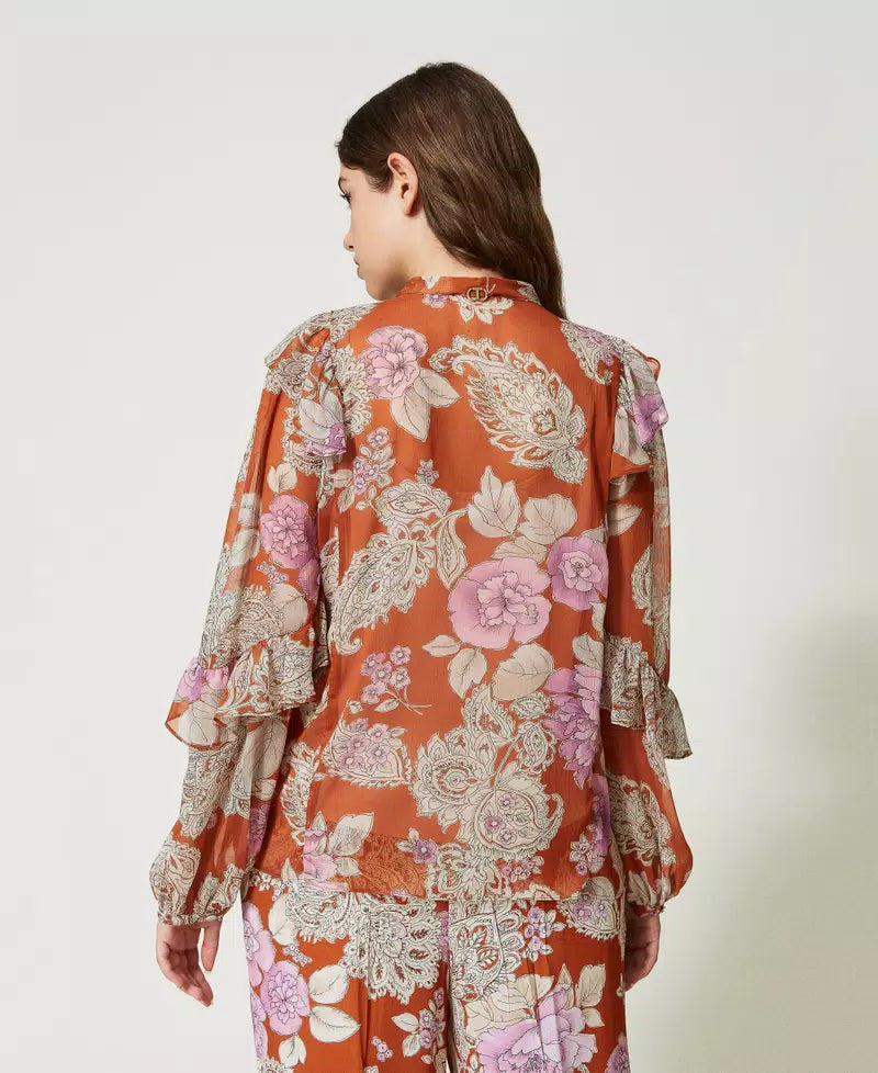 ΠΟΥΚΑΜΙΣΟ CREPONNE ΜΕ ΒΟΛΑΝ TWINSET