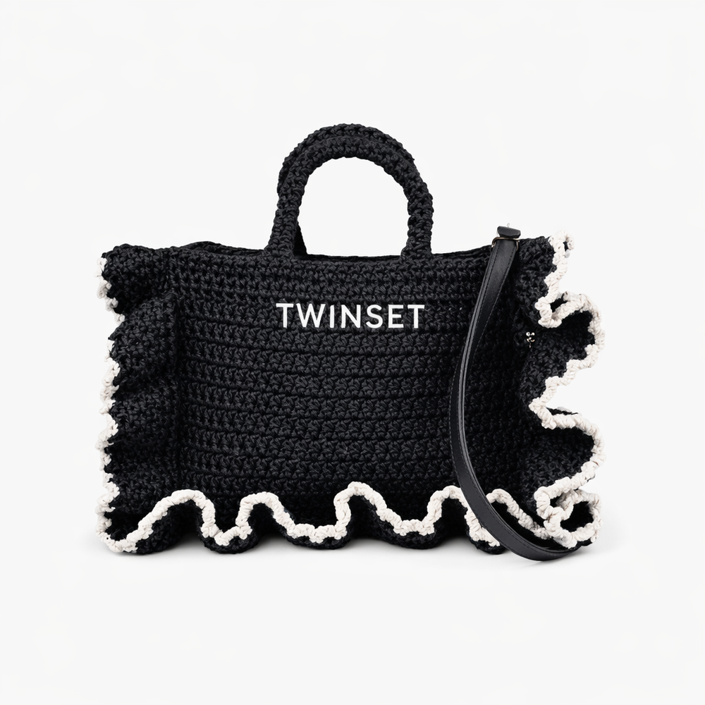 ΜΑΚΡΑΜΕ ΤΣΑΝΤΑ ΩΜΟΥ ΜΕ ΒΟΛΑΝ TWINSET