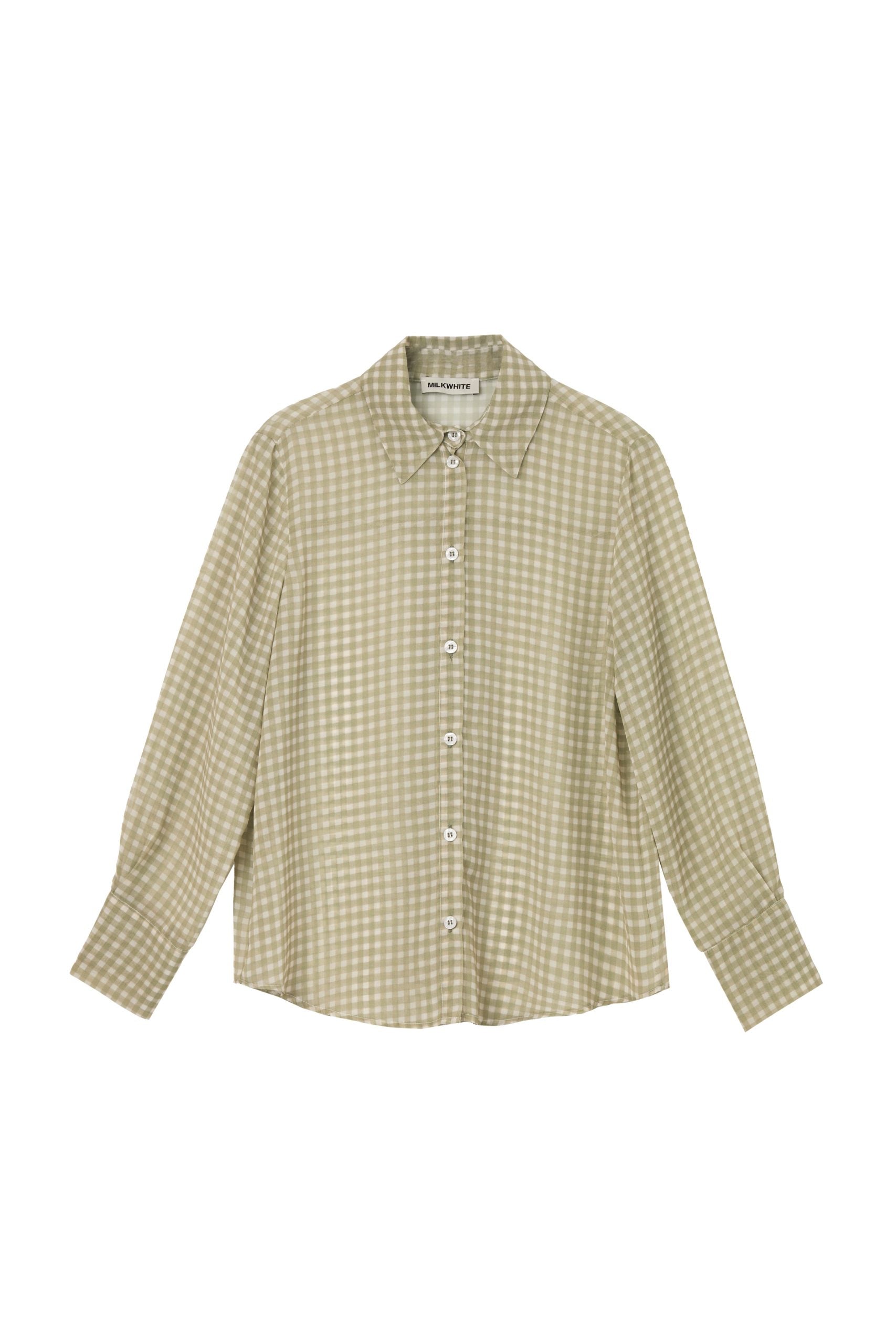 ΚΑΡΟ ΠΟΥΚΑΜΙΣΟ (GREEN CHECK) MILKWHITE