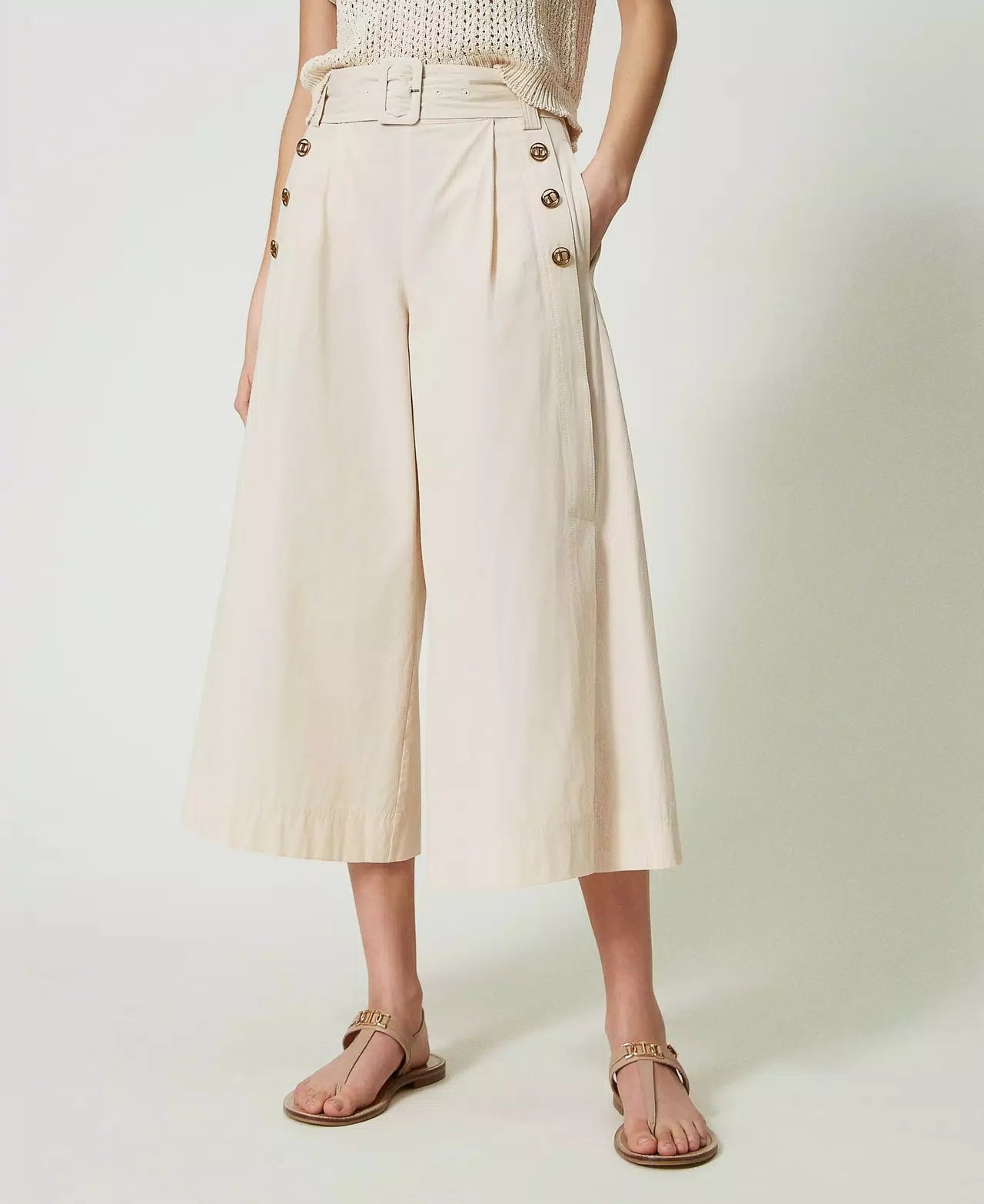 CROPPED ΠΑΝΤΕΛΟΝΙ ΠΟΠΛΙΝΑ TWINSET