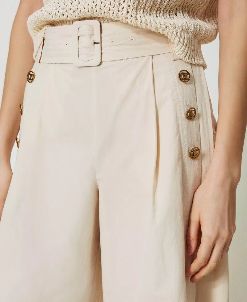 CROPPED ΠΑΝΤΕΛΟΝΙ ΠΟΠΛΙΝΑ TWINSET