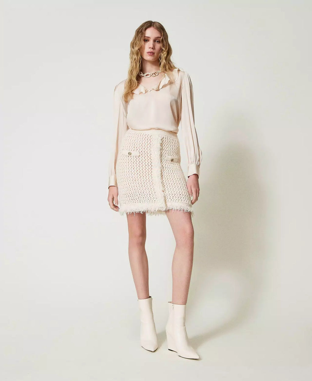 ΜΙΝΙ ΦΟΥΣΤΑ ΑΠΟ ΠΛΕΞΗ ΖΑΚΑΡ ΜΕ ΜΙΚΡΕΣ ΠΑΓΙΕΤΕΣ TWINSET