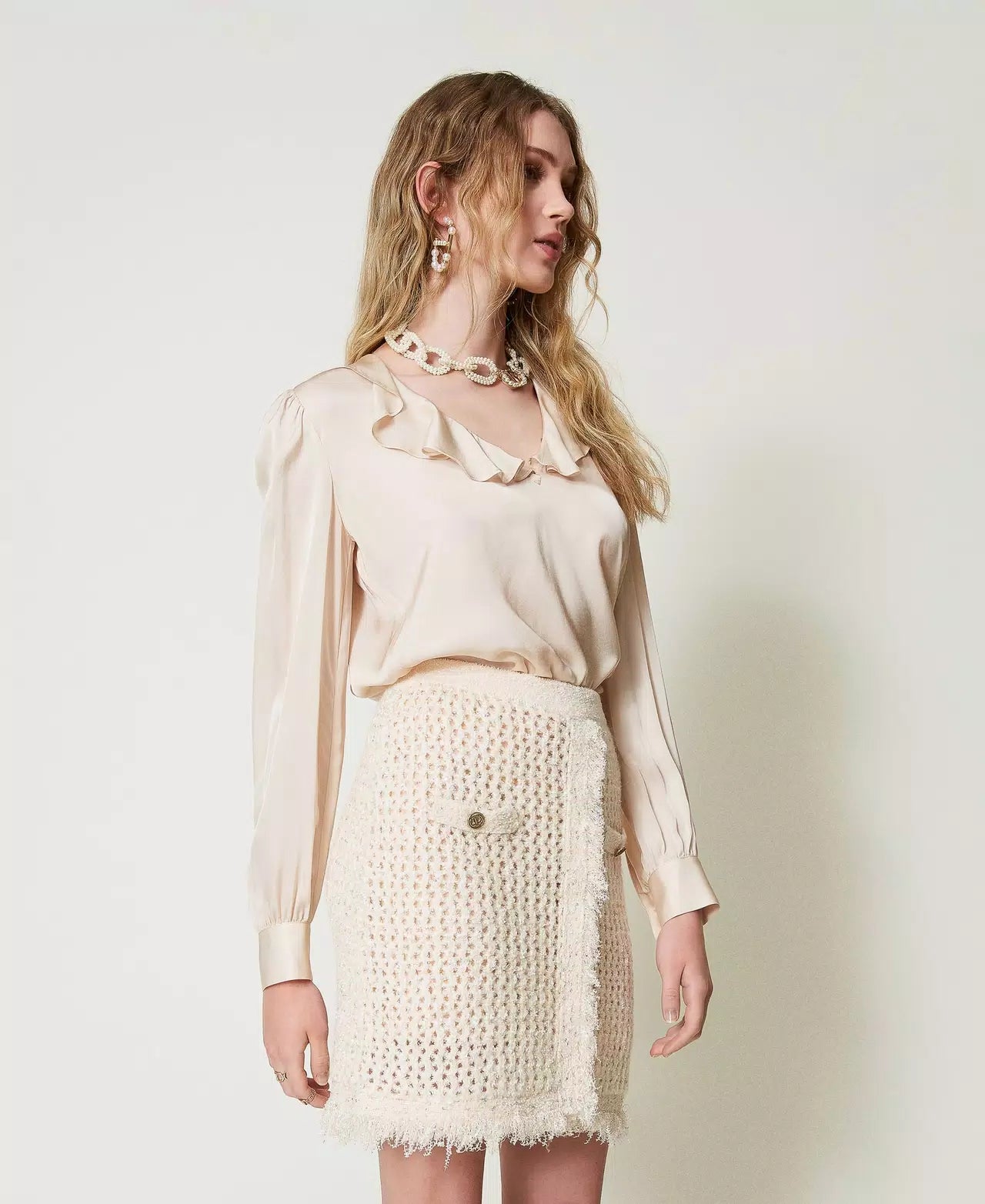 ΜΙΝΙ ΦΟΥΣΤΑ ΑΠΟ ΠΛΕΞΗ ΖΑΚΑΡ ΜΕ ΜΙΚΡΕΣ ΠΑΓΙΕΤΕΣ TWINSET