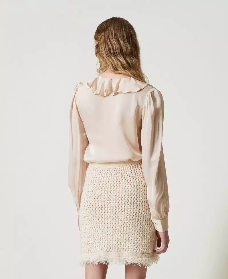 ΜΙΝΙ ΦΟΥΣΤΑ ΑΠΟ ΠΛΕΞΗ ΖΑΚΑΡ ΜΕ ΜΙΚΡΕΣ ΠΑΓΙΕΤΕΣ TWINSET