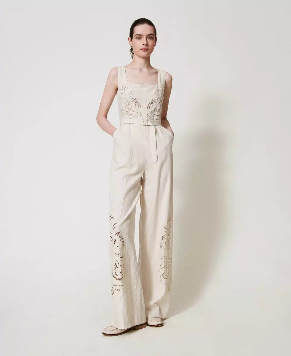 ΟΛΟΣΩΜΗ ΦΟΡΜΑ ΑΠΟ ΛΙΝΟ ΜΕ ΚΕΝΤΗΜΑ TWINSET