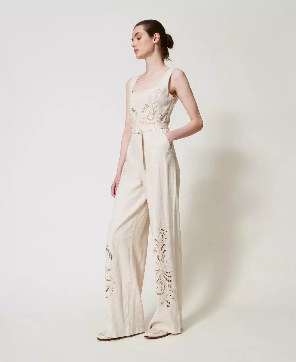 ΟΛΟΣΩΜΗ ΦΟΡΜΑ ΑΠΟ ΛΙΝΟ ΜΕ ΚΕΝΤΗΜΑ TWINSET