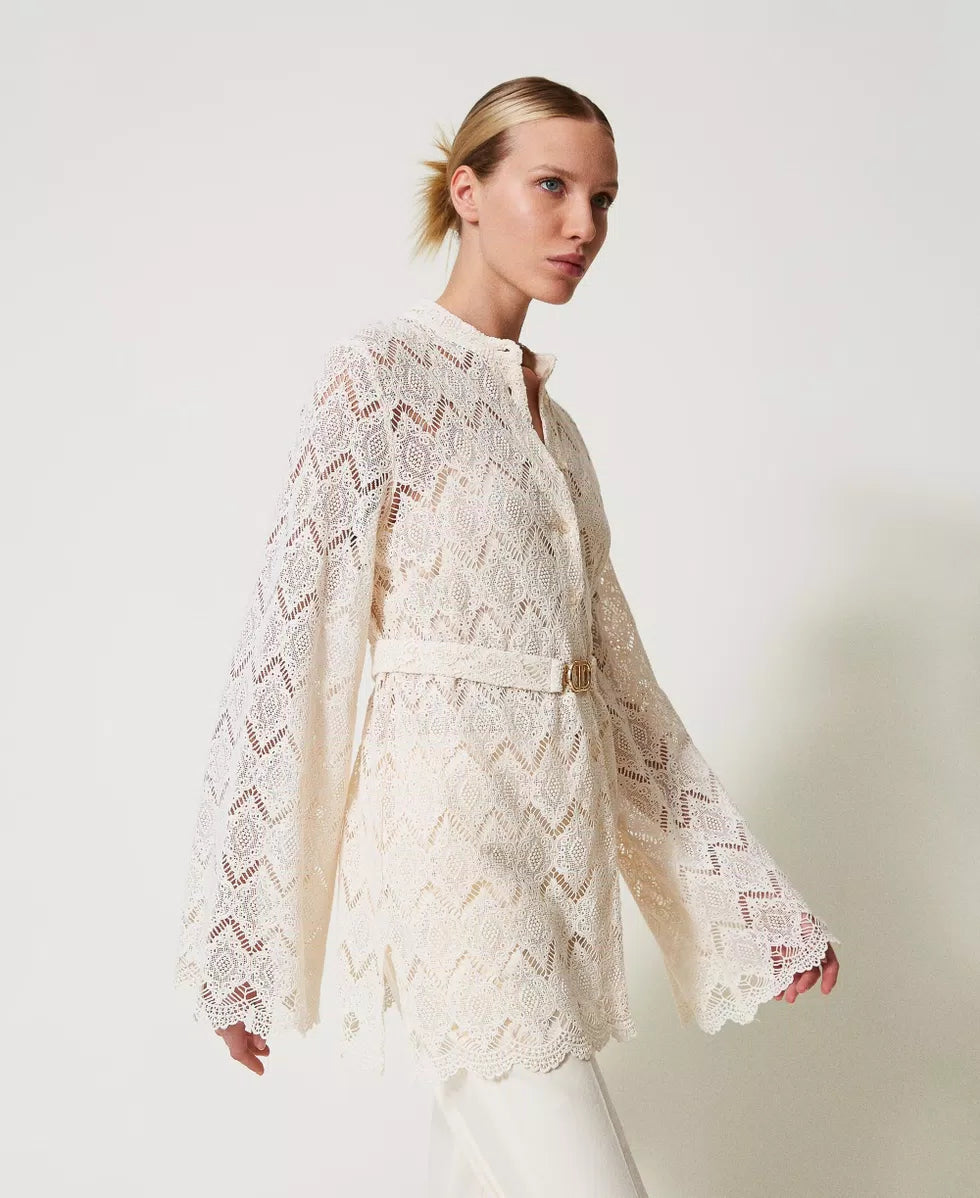 ΔΑΝΤΕΛΕΝΙΟ ΠΟΥΚΑΜΙΣΟ ΜΑΚΡΑΜΕ TWINSET