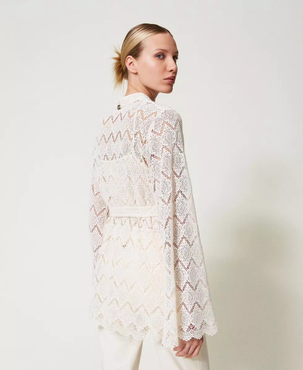 ΔΑΝΤΕΛΕΝΙΟ ΠΟΥΚΑΜΙΣΟ ΜΑΚΡΑΜΕ TWINSET