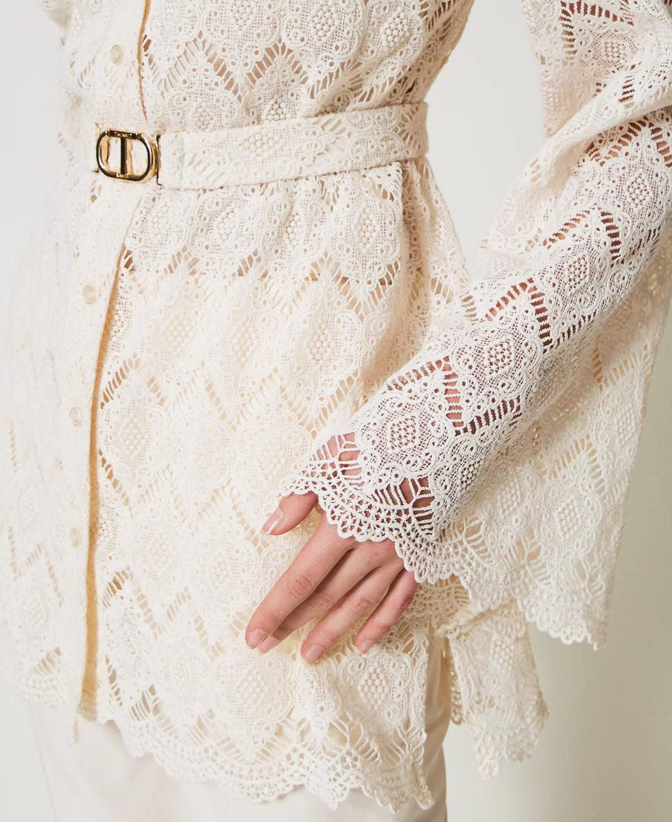 ΔΑΝΤΕΛΕΝΙΟ ΠΟΥΚΑΜΙΣΟ ΜΑΚΡΑΜΕ TWINSET