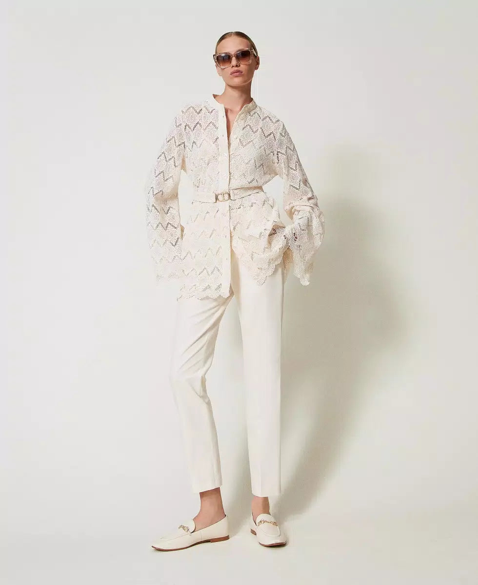 ΔΑΝΤΕΛΕΝΙΟ ΠΟΥΚΑΜΙΣΟ ΜΑΚΡΑΜΕ TWINSET