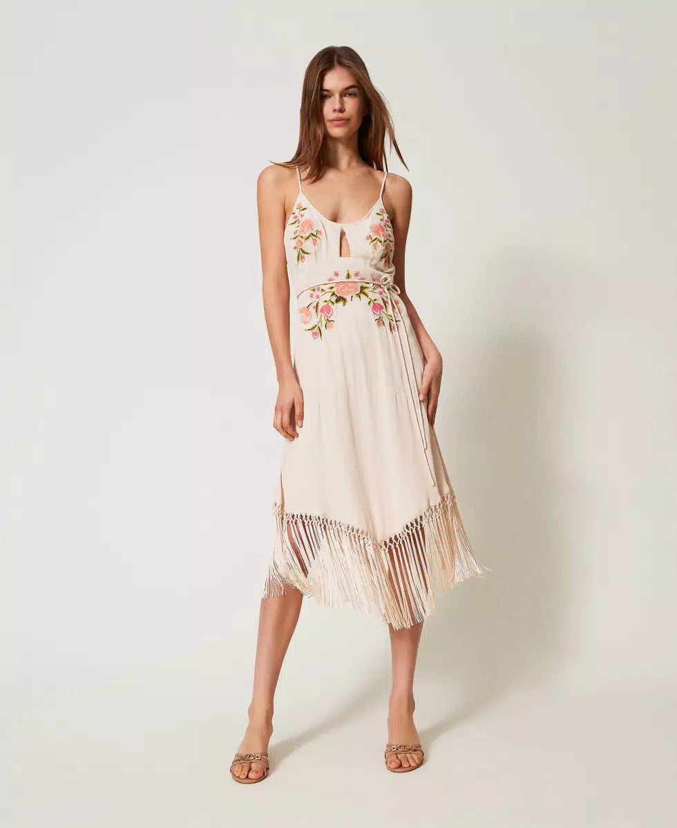 ΦΟΡΕΜΑ ΜΕ ΦΛΟΡΑΛ ΚΕΝΤΗΜΑ ΚΑΙ ΚΡΟΣΙΑ TWINSET