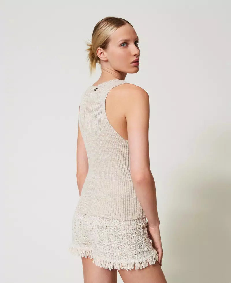 ΠΛΕΚΤΗ ΜΠΛΟΥΖΑ ΜΕ ΛΟΥΡΕΞ TWINSET