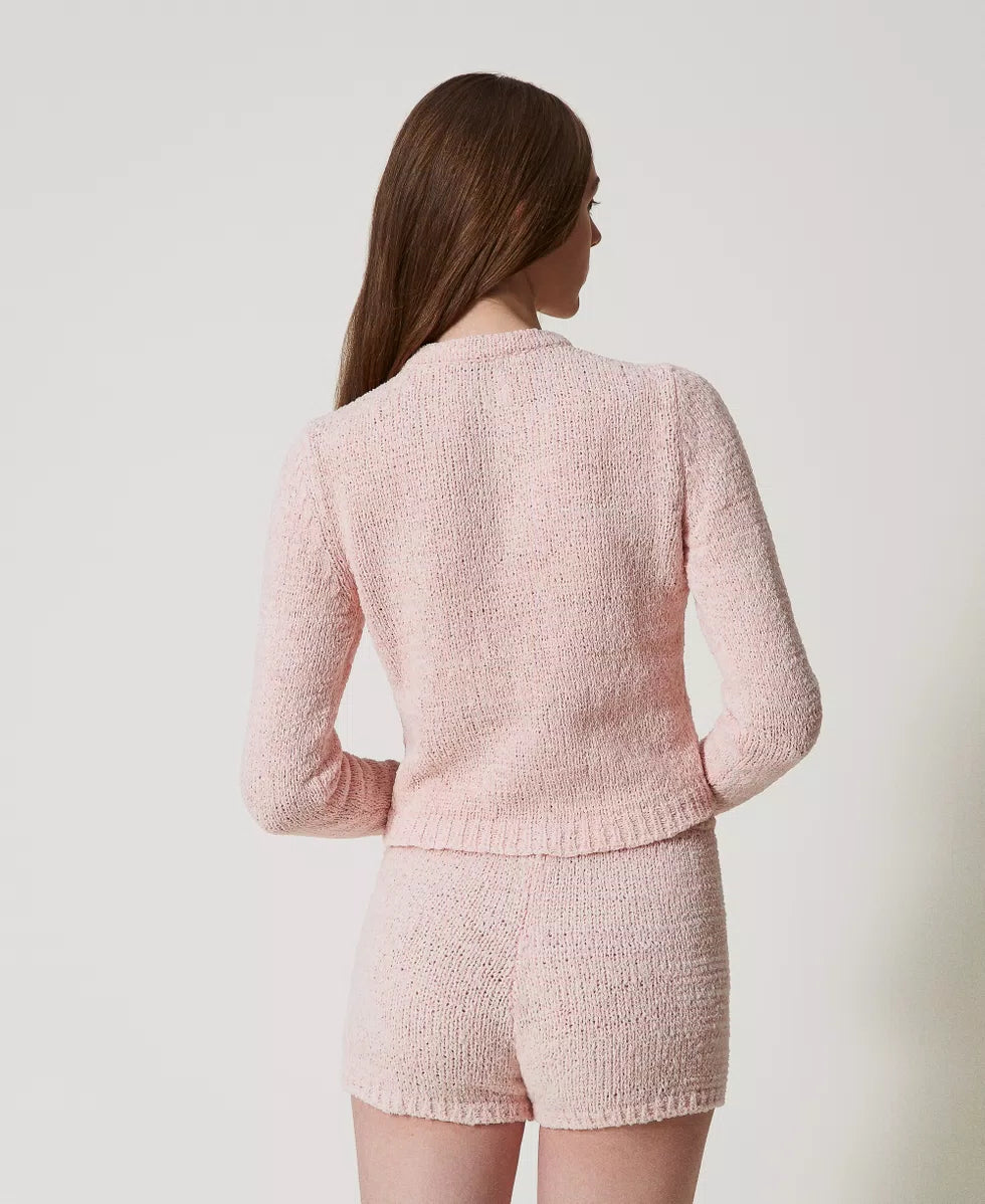 ΠΛΕΚΤΗ ΖΑΚΕΤΑ ΜΕ ΔΙΑΚΟΣΜΗΤΙΚΑ ΚΟΥΜΠΙΑ TWINSET