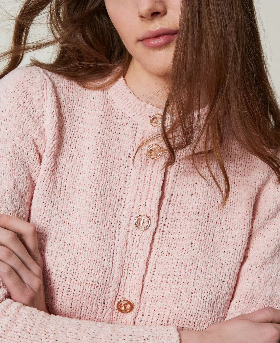 ΠΛΕΚΤΗ ΖΑΚΕΤΑ ΜΕ ΔΙΑΚΟΣΜΗΤΙΚΑ ΚΟΥΜΠΙΑ TWINSET