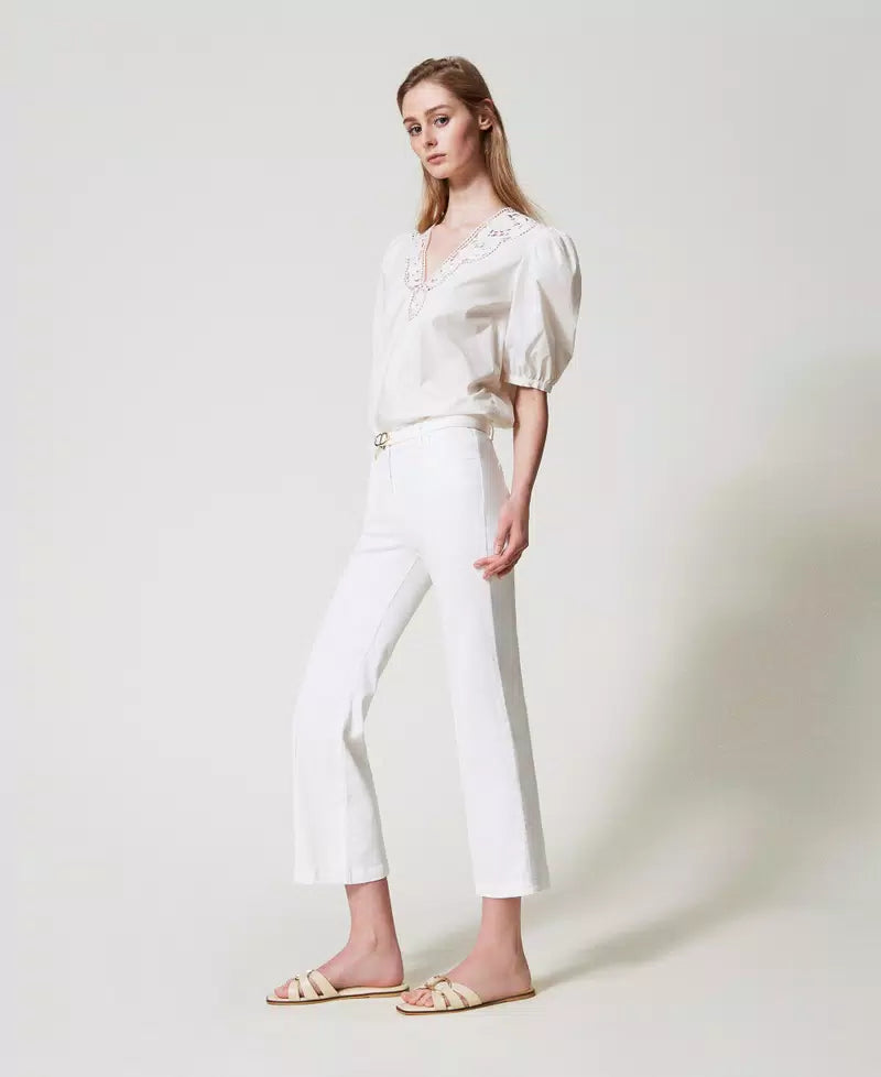 CROPPED ΤΖΙΝ ΜΕ ΖΩΝΗ TWINSET