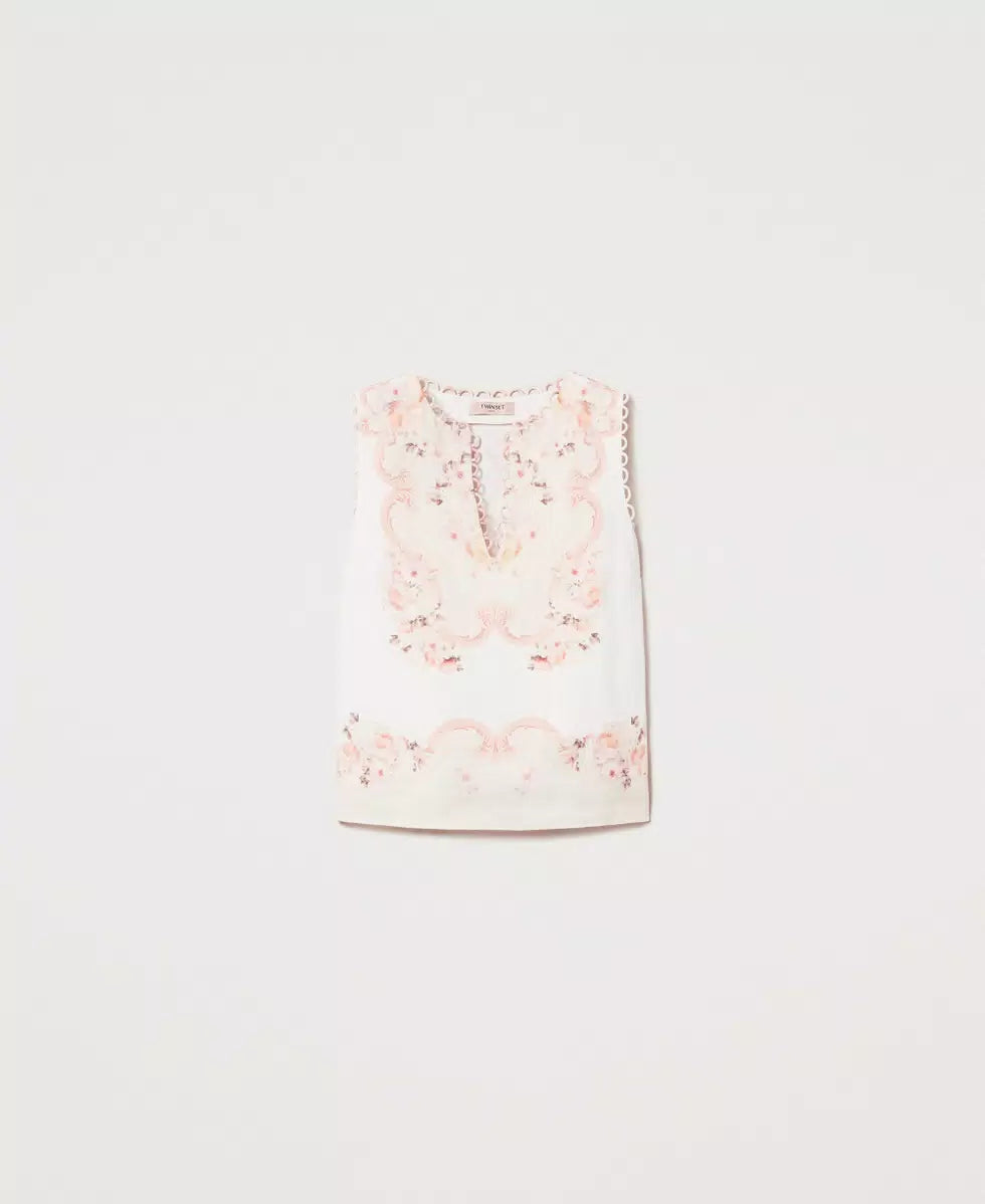 ΤΥΠΩΜΕΝΟ ΛΙΝΟ ΤΟΠ TWINSET