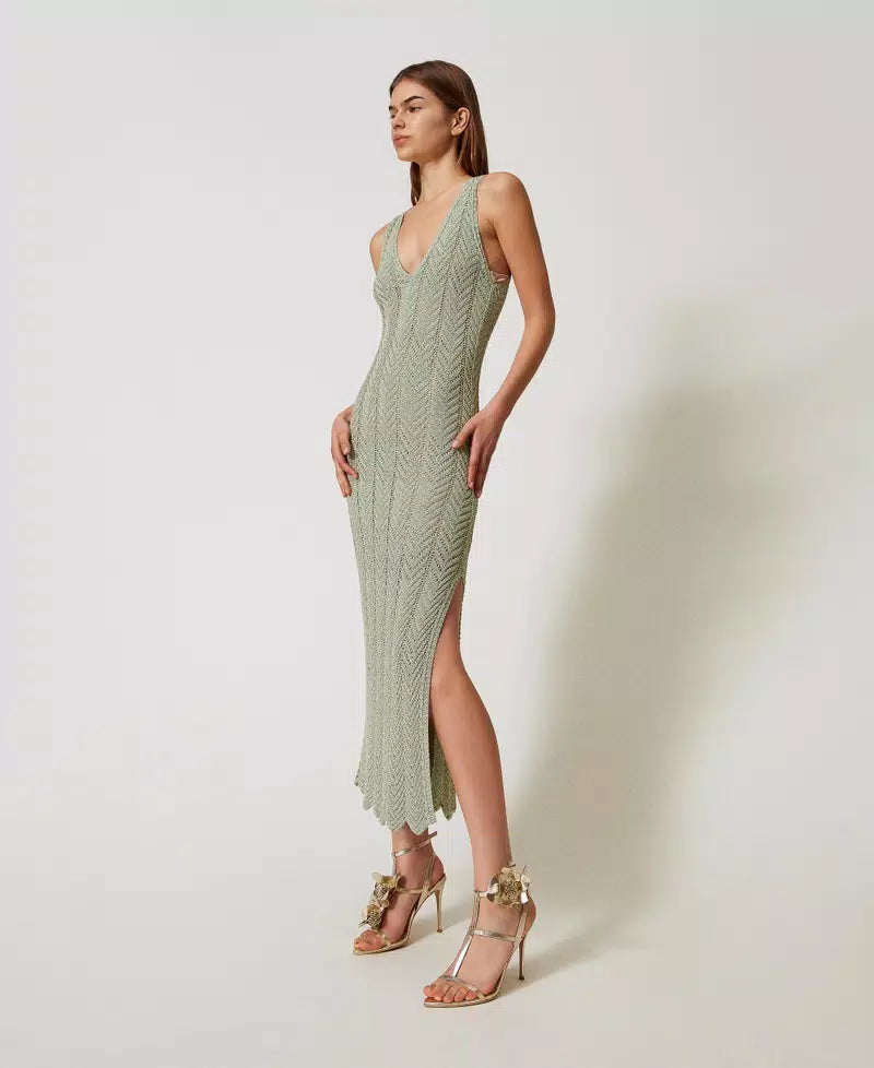 ΦΟΡΕΜΑ LONGUETTE ΠΛΕΚΤΟ ΜΕ LUREX TWINSET