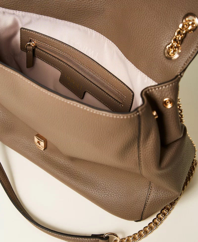 ΤΣΑΝΤΑ ΩΜΟΥ ΜΕ ΧΡΥΣΗ ΑΛΥΣΙΔΑ TWINSET