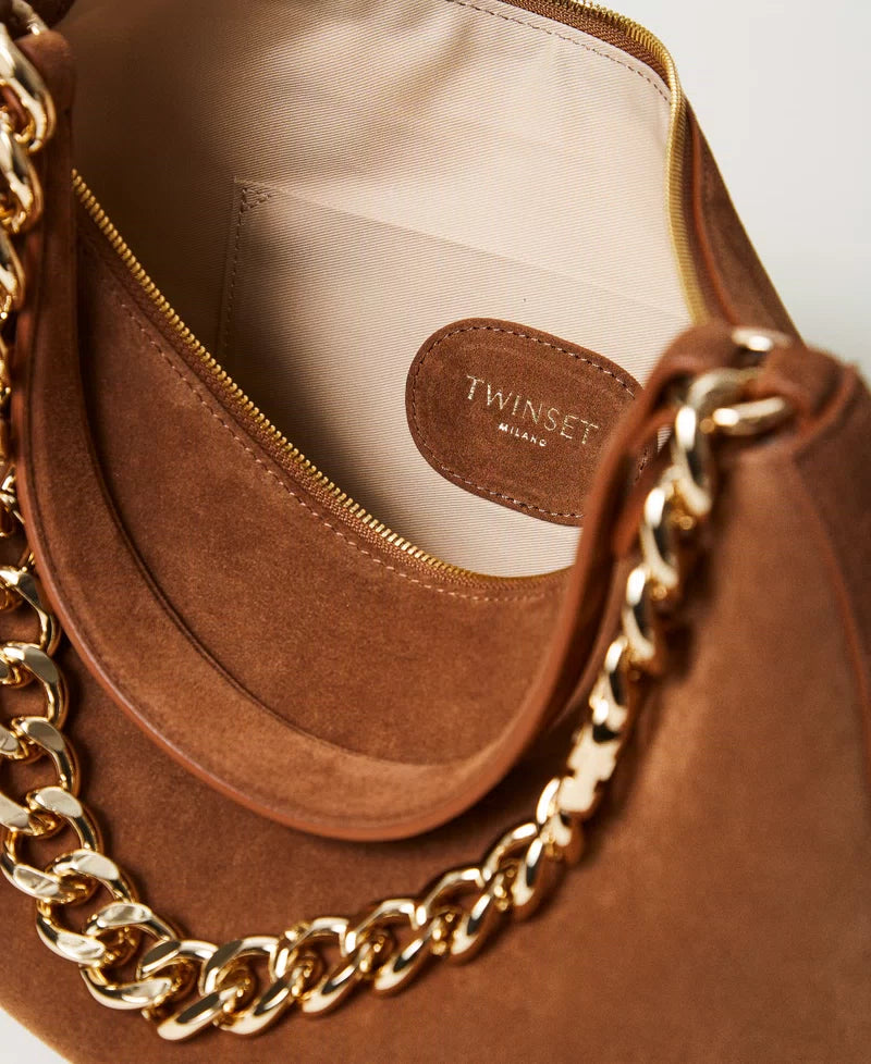 LILIANE' MEDIUM SUEDE ΤΣΑΝΤΑ (BROWN) TWINSET