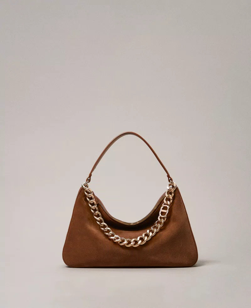 LILIANE' MEDIUM SUEDE ΤΣΑΝΤΑ (BROWN) TWINSET