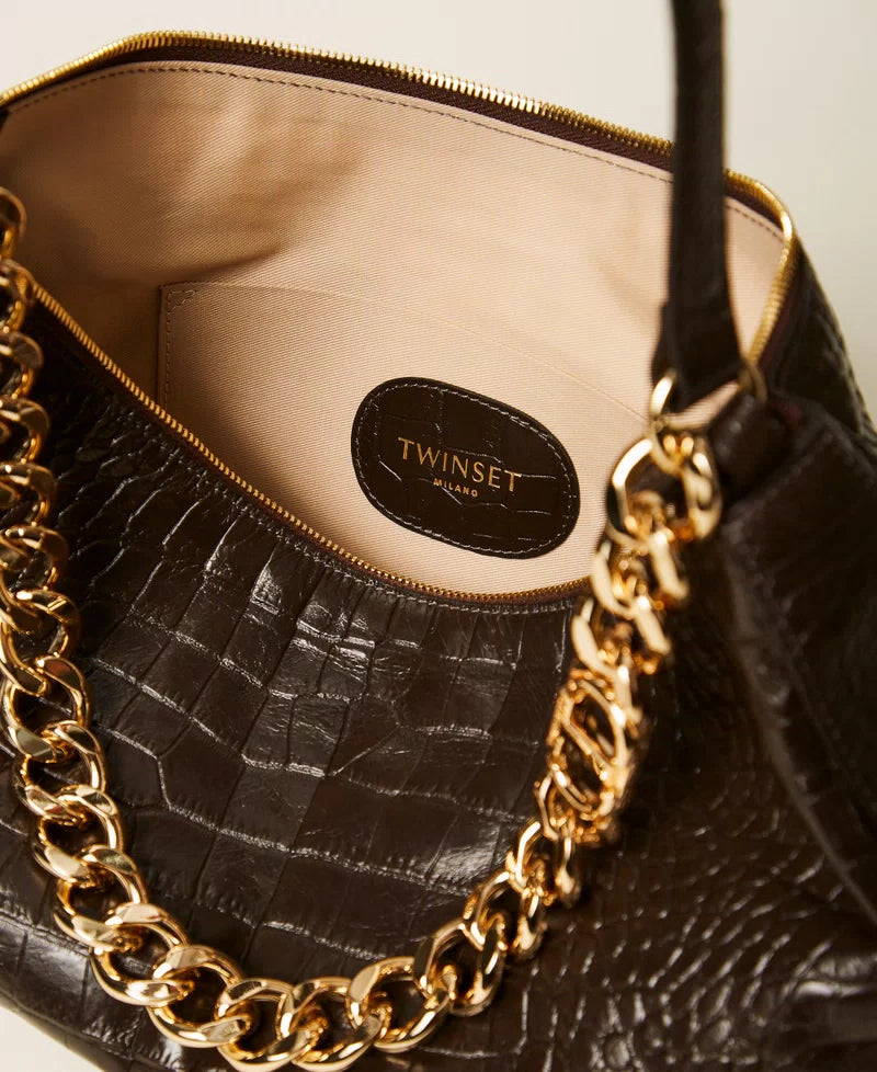 ΤΣΑΝΤΑ 'LILANE' ΑΠΟ CROKO ΔΕΡΜΑ TWINSET MILANO