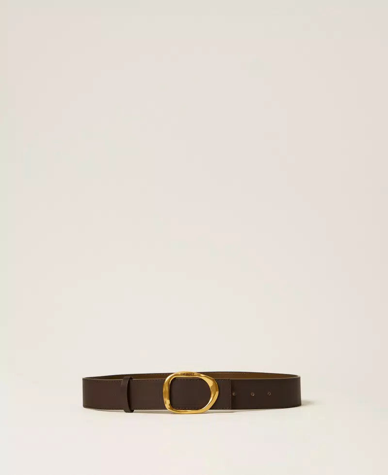 ΔΙΧΡΩΜΗ ΖΩΝΗ (CHOCOLATE/BEECH GREEN) TWINSET