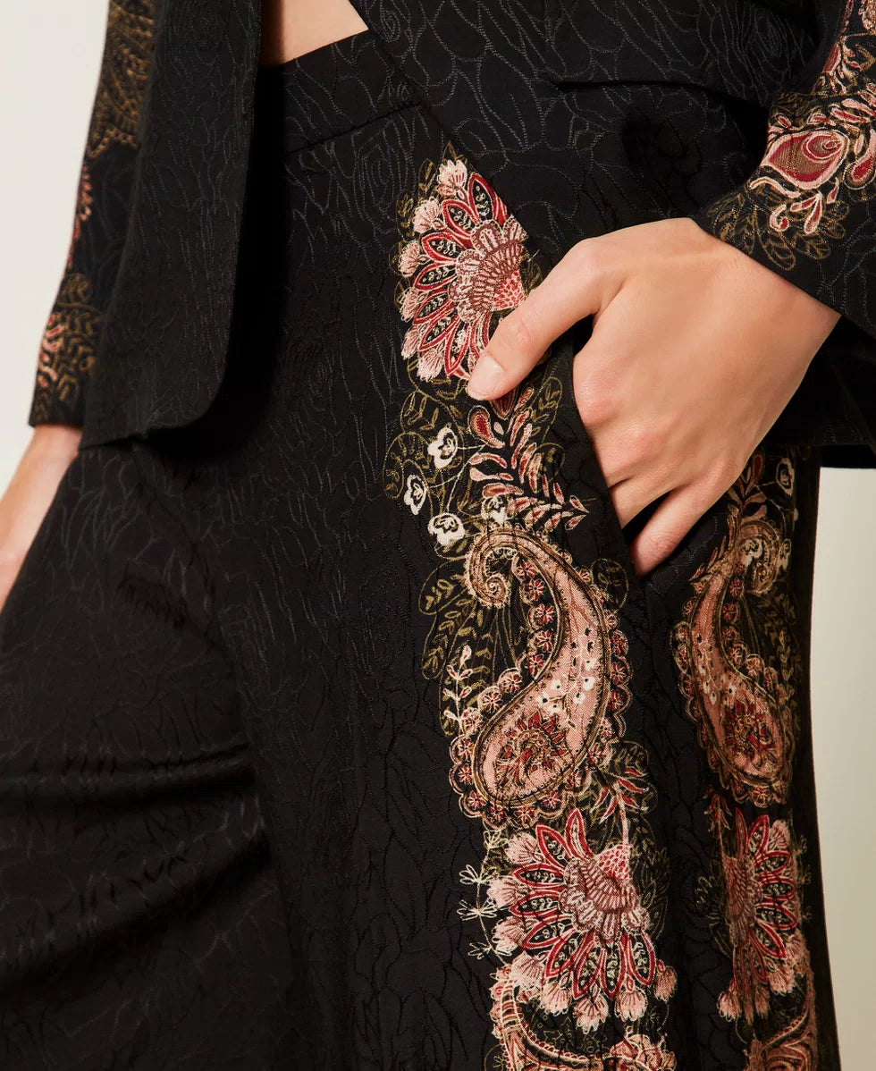 ΠΑΝΤΕΛΟΝΙ ΖΑΚΑΡ PALAZZO ΜΕ ΤΥΠΩΜΑ TWINSET MILANO