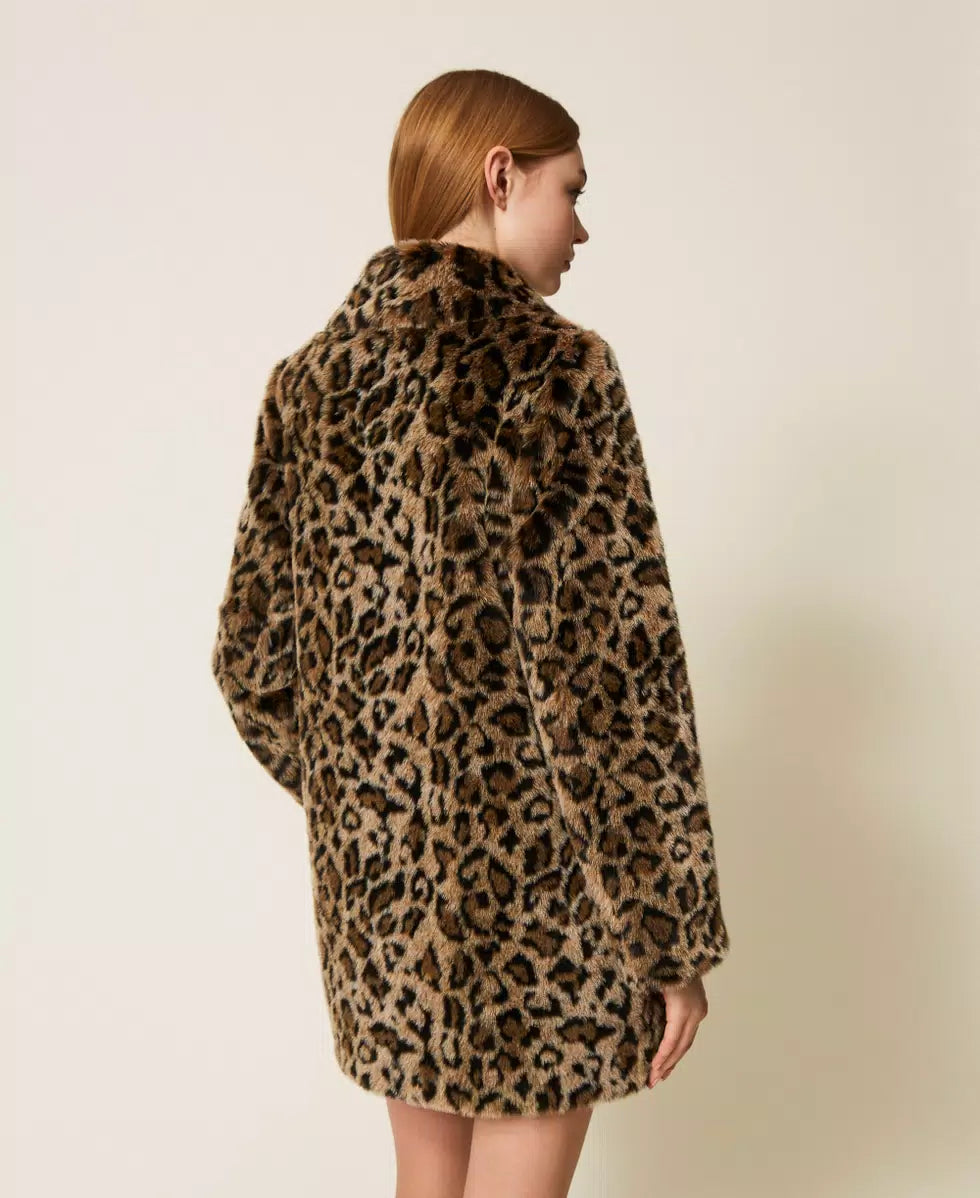 ΠΑΛΤΟ ANIMAL PRINT ΑΠΟ ΤΕΧΝΗΤΗ ΓΟΥΝΑ TWINSET MILANO