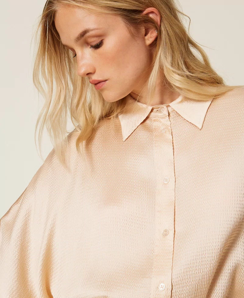 ΣΑΤΕΝ ΠΟΥΚΑΜΙΣΟ ΜΕ ΜΑΝΙΚΙΑ BALLOON TWINSET