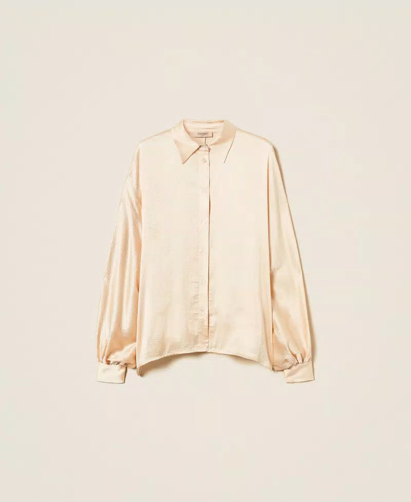 ΣΑΤΕΝ ΠΟΥΚΑΜΙΣΟ ΜΕ ΜΑΝΙΚΙΑ BALLOON TWINSET