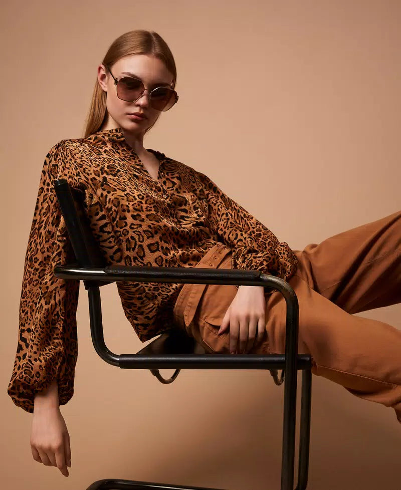 ΠΟΥΚΑΜΙΣΟ ΖΑΚΑΡ ΜΕ ANIMAL PRINT TWINSET