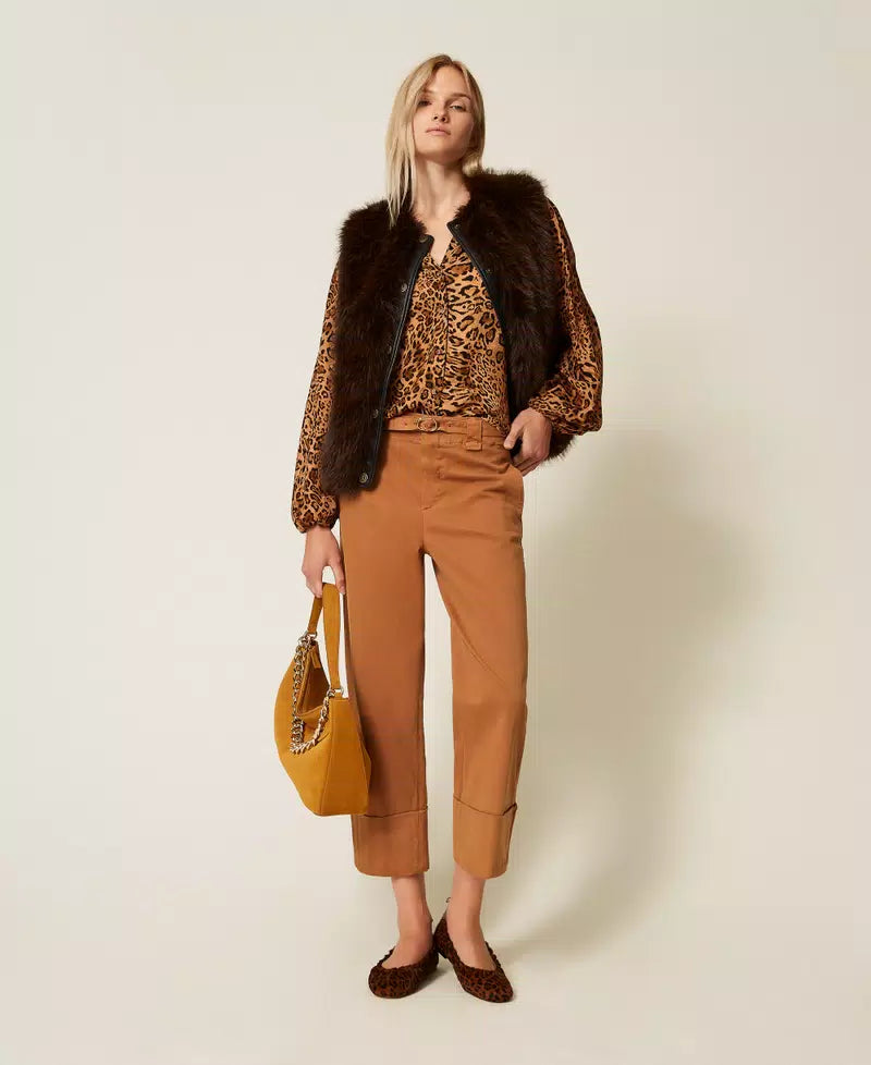 ΠΟΥΚΑΜΙΣΟ ΖΑΚΑΡ ΜΕ ANIMAL PRINT TWINSET