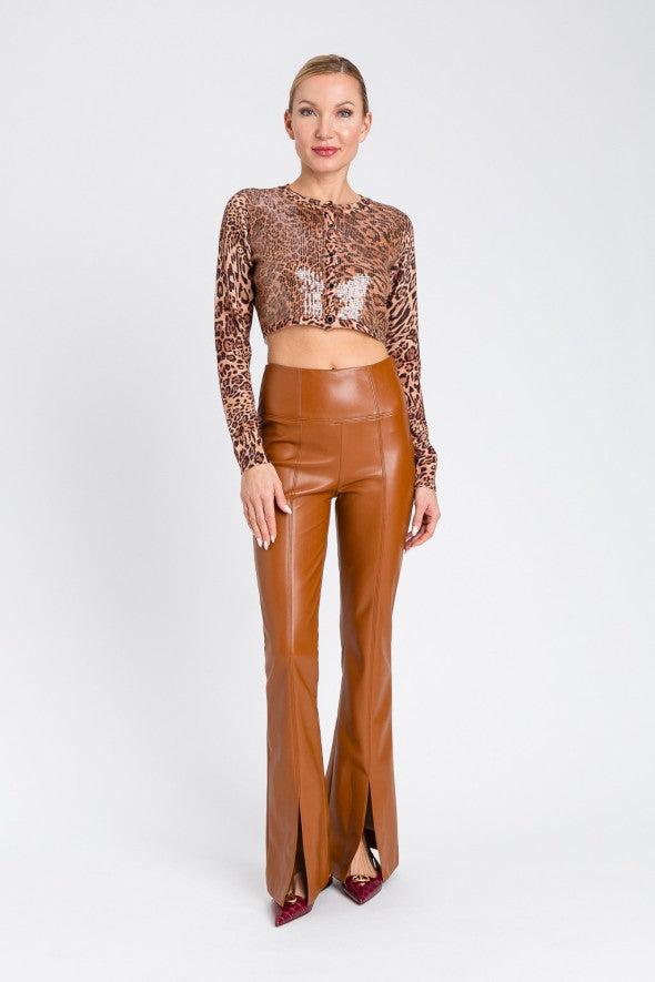 ΠΛΕΚΤΗ ΖΑΚΕΤΑ ΜΕ ΠΑΓΙΕΤΕΣ ANIMAL PRINT TWINSET