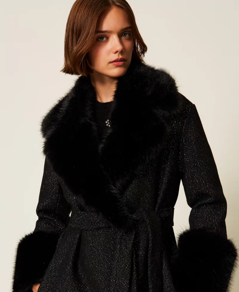 ΜΑΚΡΥ ΠΑΛΤΟ ΜΕ ΓΟΥΝΑ (BLACK) TWINSET MILANO