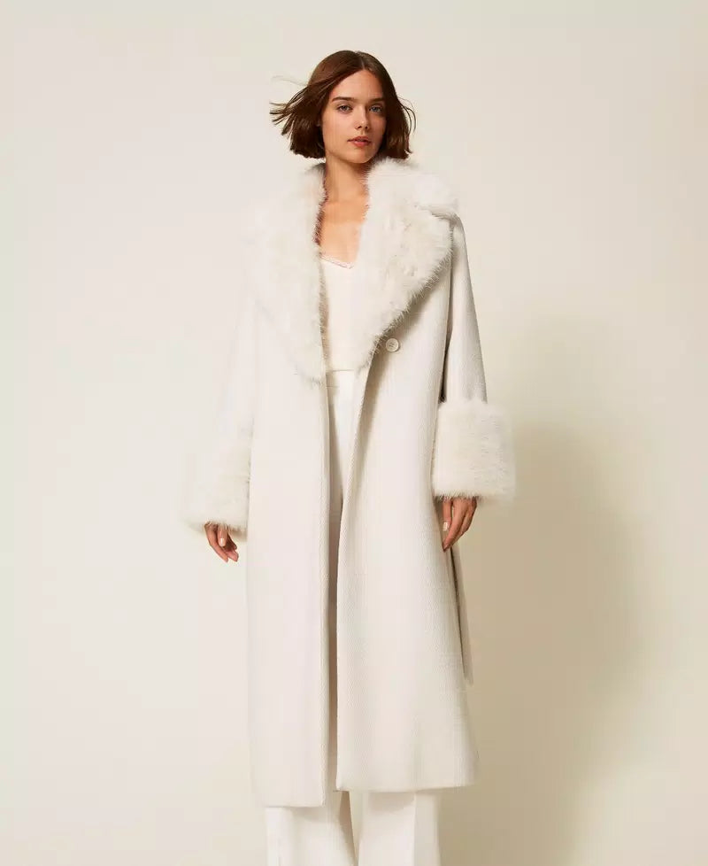 ΜΑΚΡΥ ΠΑΛΤΟ ΜΕ ΓΟΥΝΑ (WHITE) TWINSET MILANO