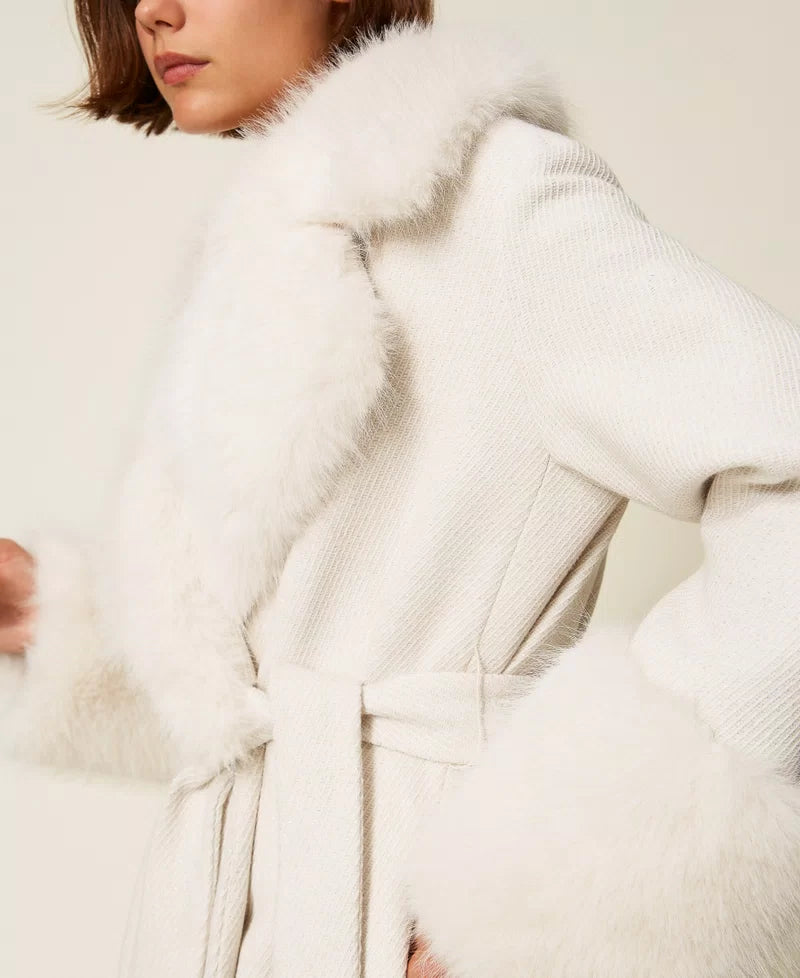 ΜΑΚΡΥ ΠΑΛΤΟ ΜΕ ΓΟΥΝΑ (WHITE) TWINSET MILANO