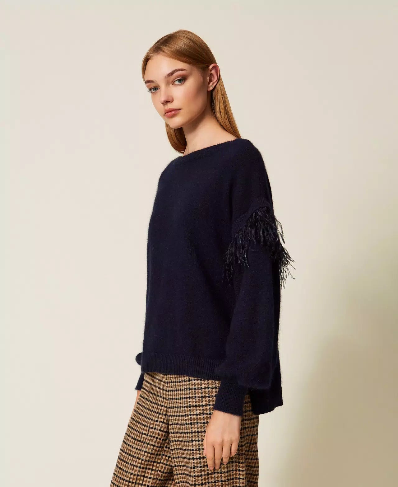 ΠΟΥΛΟΒΕΡ ΑΠΟ ΜΕΙΓΜΑ ΑΝΓΚΟΡΑ ΜΕ ΦΤΕΡΑ TWINSET MILANO