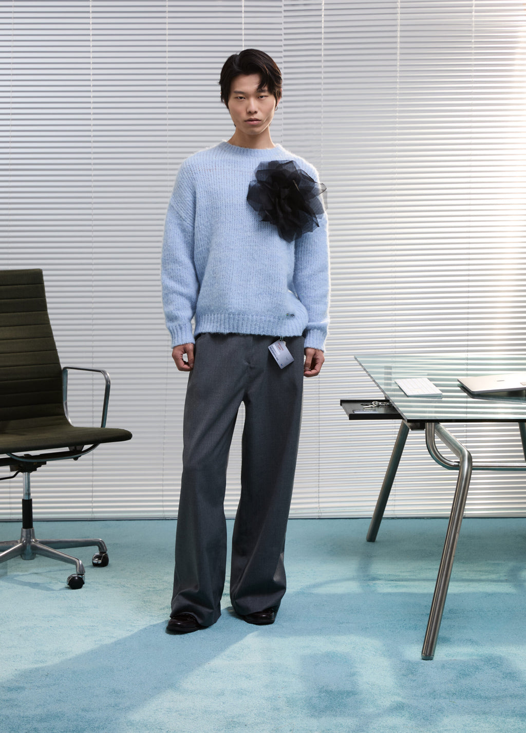 ΜΑΛΛΙΝΟ ΠΑΝΤΕΛΟΝΙ (GREY) MILKWHITE